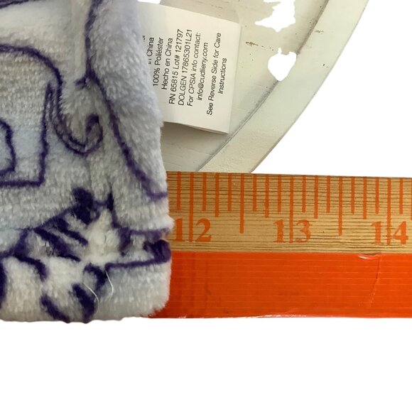 Elephant Plush Baby Blanket Lovey Security Little Beginnings Zoo Animal 12"x12" - Picture 7 of 8